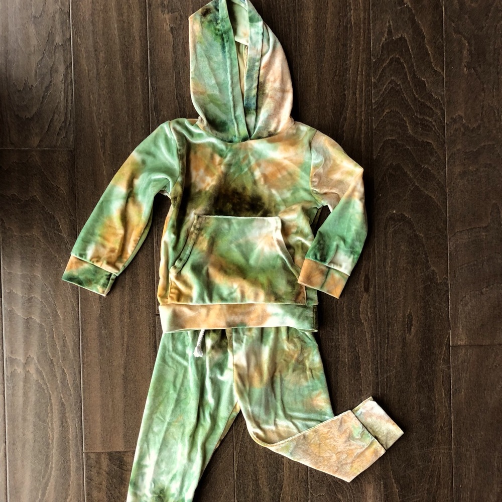 Matching Velour Jumpsuit - 2T - 3T